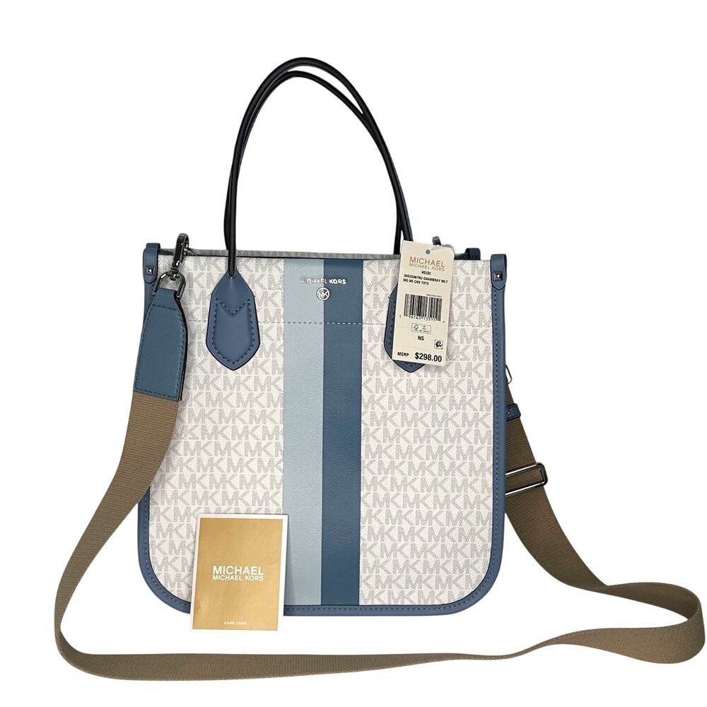 Michael Kors Chambray MLT North/South  canvas tote